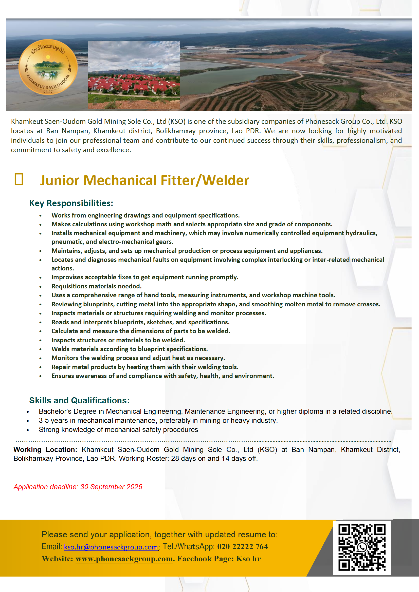 Junior Mechanical Fitter/Welder